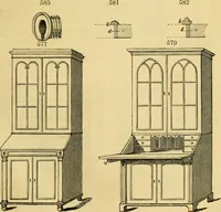 Picture 375 of 1377 from An encyclopædia of cottage, farm, and villa architecture and furniture : containing numerous designs for dwellings from the cottage to the villa including farm houses, farmeries, and other agricultural buildings, several designs for country inns, public houses, and parochial schools, with the requisite fittings-up fixtures and furniture ; and appropriate offices, gardens and garden scenery ; each design accompanied by analytical and critical marks illustrative of the principles of archtiectural science and taste on whihc it is composed (1836), leaf 326