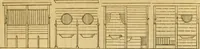 Picture 499 of 1377 from An encyclopædia of cottage, farm, and villa architecture and furniture : containing numerous designs for dwellings from the cottage to the villa including farm houses, farmeries, and other agricultural buildings, several designs for country inns, public houses, and parochial schools, with the requisite fittings-up fixtures and furniture ; and appropriate offices, gardens and garden scenery ; each design accompanied by analytical and critical marks illustrative of the principles of archtiectural science and taste on whihc it is composed (1836), leaf 404