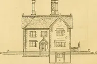 Picture 541 of 1377 from An encyclopædia of cottage, farm, and villa architecture and furniture : containing numerous designs for dwellings from the cottage to the villa including farm houses, farmeries, and other agricultural buildings, several designs for country inns, public houses, and parochial schools, with the requisite fittings-up fixtures and furniture ; and appropriate offices, gardens and garden scenery ; each design accompanied by analytical and critical marks illustrative of the principles of archtiectural science and taste on whihc it is composed (1836), leaf 443
