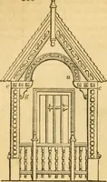 Picture 546 of 1377 from An encyclopædia of cottage, farm, and villa architecture and furniture : containing numerous designs for dwellings from the cottage to the villa including farm houses, farmeries, and other agricultural buildings, several designs for country inns, public houses, and parochial schools, with the requisite fittings-up fixtures and furniture ; and appropriate offices, gardens and garden scenery ; each design accompanied by analytical and critical marks illustrative of the principles of archtiectural science and taste on whihc it is composed (1836), leaf 447