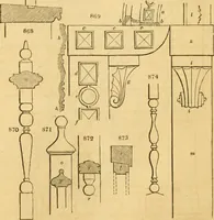 Picture 548 of 1377 from An encyclopædia of cottage, farm, and villa architecture and furniture : containing numerous designs for dwellings from the cottage to the villa including farm houses, farmeries, and other agricultural buildings, several designs for country inns, public houses, and parochial schools, with the requisite fittings-up fixtures and furniture ; and appropriate offices, gardens and garden scenery ; each design accompanied by analytical and critical marks illustrative of the principles of archtiectural science and taste on whihc it is composed (1836), leaf 447
