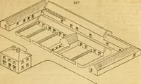 Picture 569 of 1377 from An encyclopædia of cottage, farm, and villa architecture and furniture : containing numerous designs for dwellings from the cottage to the villa including farm houses, farmeries, and other agricultural buildings, several designs for country inns, public houses, and parochial schools, with the requisite fittings-up fixtures and furniture ; and appropriate offices, gardens and garden scenery ; each design accompanied by analytical and critical marks illustrative of the principles of archtiectural science and taste on whihc it is composed (1836), leaf 476