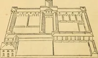 An illustration from An encyclopædia of cottage, farm, and villa architecture and furniture : containing numerous designs for dwellings from the cottage to the villa including farm houses, farmeries, and other agricultural buildings, several designs for country inns, public houses, and parochial schools, with the requisite fittings-up fixtures and furniture ; and appropriate offices, gardens and garden scenery ; each design accompanied by analytical and critical marks illustrative of the principles of archtiectural science and taste on whihc it is composed (1836)