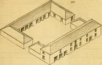 An illustration from An encyclopædia of cottage, farm, and villa architecture and furniture : containing numerous designs for dwellings from the cottage to the villa including farm houses, farmeries, and other agricultural buildings, several designs for country inns, public houses, and parochial schools, with the requisite fittings-up fixtures and furniture ; and appropriate offices, gardens and garden scenery ; each design accompanied by analytical and critical marks illustrative of the principles of archtiectural science and taste on whihc it is composed (1836)