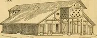 An illustration from An encyclopædia of cottage, farm, and villa architecture and furniture : containing numerous designs for dwellings from the cottage to the villa including farm houses, farmeries, and other agricultural buildings, several designs for country inns, public houses, and parochial schools, with the requisite fittings-up fixtures and furniture ; and appropriate offices, gardens and garden scenery ; each design accompanied by analytical and critical marks illustrative of the principles of archtiectural science and taste on whihc it is composed (1836)