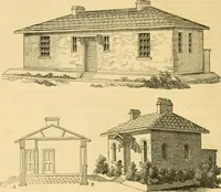 Picture 25 of 1377 from An encyclopædia of cottage, farm, and villa architecture and furniture : containing numerous designs for dwellings from the cottage to the villa including farm houses, farmeries, and other agricultural buildings, several designs for country inns, public houses, and parochial schools, with the requisite fittings-up fixtures and furniture ; and appropriate offices, gardens and garden scenery ; each design accompanied by analytical and critical marks illustrative of the principles of archtiectural science and taste on whihc it is composed (1836), leaf 53