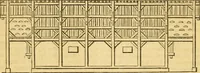An illustration from An encyclopædia of cottage, farm, and villa architecture and furniture : containing numerous designs for dwellings from the cottage to the villa including farm houses, farmeries, and other agricultural buildings, several designs for country inns, public houses, and parochial schools, with the requisite fittings-up fixtures and furniture ; and appropriate offices, gardens and garden scenery ; each design accompanied by analytical and critical marks illustrative of the principles of archtiectural science and taste on whihc it is composed (1836)