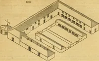 An illustration from An encyclopædia of cottage, farm, and villa architecture and furniture : containing numerous designs for dwellings from the cottage to the villa including farm houses, farmeries, and other agricultural buildings, several designs for country inns, public houses, and parochial schools, with the requisite fittings-up fixtures and furniture ; and appropriate offices, gardens and garden scenery ; each design accompanied by analytical and critical marks illustrative of the principles of archtiectural science and taste on whihc it is composed (1836)