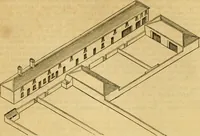 An illustration from An encyclopædia of cottage, farm, and villa architecture and furniture : containing numerous designs for dwellings from the cottage to the villa including farm houses, farmeries, and other agricultural buildings, several designs for country inns, public houses, and parochial schools, with the requisite fittings-up fixtures and furniture ; and appropriate offices, gardens and garden scenery ; each design accompanied by analytical and critical marks illustrative of the principles of archtiectural science and taste on whihc it is composed (1836)