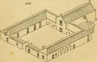 An illustration from An encyclopædia of cottage, farm, and villa architecture and furniture : containing numerous designs for dwellings from the cottage to the villa including farm houses, farmeries, and other agricultural buildings, several designs for country inns, public houses, and parochial schools, with the requisite fittings-up fixtures and furniture ; and appropriate offices, gardens and garden scenery ; each design accompanied by analytical and critical marks illustrative of the principles of archtiectural science and taste on whihc it is composed (1836)