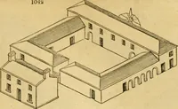 An illustration from An encyclopædia of cottage, farm, and villa architecture and furniture : containing numerous designs for dwellings from the cottage to the villa including farm houses, farmeries, and other agricultural buildings, several designs for country inns, public houses, and parochial schools, with the requisite fittings-up fixtures and furniture ; and appropriate offices, gardens and garden scenery ; each design accompanied by analytical and critical marks illustrative of the principles of archtiectural science and taste on whihc it is composed (1836)