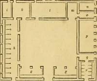 An illustration from An encyclopædia of cottage, farm, and villa architecture and furniture : containing numerous designs for dwellings from the cottage to the villa including farm houses, farmeries, and other agricultural buildings, several designs for country inns, public houses, and parochial schools, with the requisite fittings-up fixtures and furniture ; and appropriate offices, gardens and garden scenery ; each design accompanied by analytical and critical marks illustrative of the principles of archtiectural science and taste on whihc it is composed (1836)