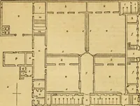 An illustration from An encyclopædia of cottage, farm, and villa architecture and furniture : containing numerous designs for dwellings from the cottage to the villa including farm houses, farmeries, and other agricultural buildings, several designs for country inns, public houses, and parochial schools, with the requisite fittings-up fixtures and furniture ; and appropriate offices, gardens and garden scenery ; each design accompanied by analytical and critical marks illustrative of the principles of archtiectural science and taste on whihc it is composed (1836)