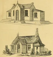 Picture 29 of 1377 from An encyclopædia of cottage, farm, and villa architecture and furniture : containing numerous designs for dwellings from the cottage to the villa including farm houses, farmeries, and other agricultural buildings, several designs for country inns, public houses, and parochial schools, with the requisite fittings-up fixtures and furniture ; and appropriate offices, gardens and garden scenery ; each design accompanied by analytical and critical marks illustrative of the principles of archtiectural science and taste on whihc it is composed (1836), leaf 56