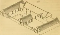 An illustration from An encyclopædia of cottage, farm, and villa architecture and furniture : containing numerous designs for dwellings from the cottage to the villa including farm houses, farmeries, and other agricultural buildings, several designs for country inns, public houses, and parochial schools, with the requisite fittings-up fixtures and furniture ; and appropriate offices, gardens and garden scenery ; each design accompanied by analytical and critical marks illustrative of the principles of archtiectural science and taste on whihc it is composed (1836)