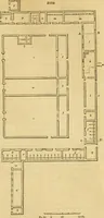 An illustration from An encyclopædia of cottage, farm, and villa architecture and furniture : containing numerous designs for dwellings from the cottage to the villa including farm houses, farmeries, and other agricultural buildings, several designs for country inns, public houses, and parochial schools, with the requisite fittings-up fixtures and furniture ; and appropriate offices, gardens and garden scenery ; each design accompanied by analytical and critical marks illustrative of the principles of archtiectural science and taste on whihc it is composed (1836)