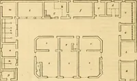 An illustration from An encyclopædia of cottage, farm, and villa architecture and furniture : containing numerous designs for dwellings from the cottage to the villa including farm houses, farmeries, and other agricultural buildings, several designs for country inns, public houses, and parochial schools, with the requisite fittings-up fixtures and furniture ; and appropriate offices, gardens and garden scenery ; each design accompanied by analytical and critical marks illustrative of the principles of archtiectural science and taste on whihc it is composed (1836)