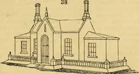 Picture 35 of 1377 from An encyclopædia of cottage, farm, and villa architecture and furniture : containing numerous designs for dwellings from the cottage to the villa including farm houses, farmeries, and other agricultural buildings, several designs for country inns, public houses, and parochial schools, with the requisite fittings-up fixtures and furniture ; and appropriate offices, gardens and garden scenery ; each design accompanied by analytical and critical marks illustrative of the principles of archtiectural science and taste on whihc it is composed (1836), leaf 58