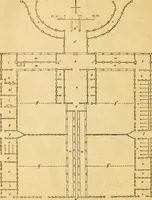 An illustration from An encyclopædia of cottage, farm, and villa architecture and furniture : containing numerous designs for dwellings from the cottage to the villa including farm houses, farmeries, and other agricultural buildings, several designs for country inns, public houses, and parochial schools, with the requisite fittings-up fixtures and furniture ; and appropriate offices, gardens and garden scenery ; each design accompanied by analytical and critical marks illustrative of the principles of archtiectural science and taste on whihc it is composed (1836)