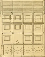 An illustration from An encyclopædia of cottage, farm, and villa architecture and furniture : containing numerous designs for dwellings from the cottage to the villa including farm houses, farmeries, and other agricultural buildings, several designs for country inns, public houses, and parochial schools, with the requisite fittings-up fixtures and furniture ; and appropriate offices, gardens and garden scenery ; each design accompanied by analytical and critical marks illustrative of the principles of archtiectural science and taste on whihc it is composed (1836)