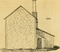 An illustration from An encyclopædia of cottage, farm, and villa architecture and furniture : containing numerous designs for dwellings from the cottage to the villa including farm houses, farmeries, and other agricultural buildings, several designs for country inns, public houses, and parochial schools, with the requisite fittings-up fixtures and furniture ; and appropriate offices, gardens and garden scenery ; each design accompanied by analytical and critical marks illustrative of the principles of archtiectural science and taste on whihc it is composed (1836)