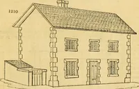 An illustration from An encyclopædia of cottage, farm, and villa architecture and furniture : containing numerous designs for dwellings from the cottage to the villa including farm houses, farmeries, and other agricultural buildings, several designs for country inns, public houses, and parochial schools, with the requisite fittings-up fixtures and furniture ; and appropriate offices, gardens and garden scenery ; each design accompanied by analytical and critical marks illustrative of the principles of archtiectural science and taste on whihc it is composed (1836)