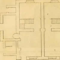 An illustration from An encyclopædia of cottage, farm, and villa architecture and furniture : containing numerous designs for dwellings from the cottage to the villa including farm houses, farmeries, and other agricultural buildings, several designs for country inns, public houses, and parochial schools, with the requisite fittings-up fixtures and furniture ; and appropriate offices, gardens and garden scenery ; each design accompanied by analytical and critical marks illustrative of the principles of archtiectural science and taste on whihc it is composed (1836)