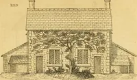An illustration from An encyclopædia of cottage, farm, and villa architecture and furniture : containing numerous designs for dwellings from the cottage to the villa including farm houses, farmeries, and other agricultural buildings, several designs for country inns, public houses, and parochial schools, with the requisite fittings-up fixtures and furniture ; and appropriate offices, gardens and garden scenery ; each design accompanied by analytical and critical marks illustrative of the principles of archtiectural science and taste on whihc it is composed (1836)