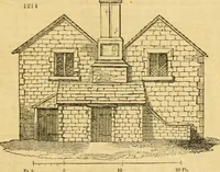 An illustration from An encyclopædia of cottage, farm, and villa architecture and furniture : containing numerous designs for dwellings from the cottage to the villa including farm houses, farmeries, and other agricultural buildings, several designs for country inns, public houses, and parochial schools, with the requisite fittings-up fixtures and furniture ; and appropriate offices, gardens and garden scenery ; each design accompanied by analytical and critical marks illustrative of the principles of archtiectural science and taste on whihc it is composed (1836)