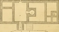 An illustration from An encyclopædia of cottage, farm, and villa architecture and furniture : containing numerous designs for dwellings from the cottage to the villa including farm houses, farmeries, and other agricultural buildings, several designs for country inns, public houses, and parochial schools, with the requisite fittings-up fixtures and furniture ; and appropriate offices, gardens and garden scenery ; each design accompanied by analytical and critical marks illustrative of the principles of archtiectural science and taste on whihc it is composed (1836)