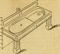 An illustration from An encyclopædia of cottage, farm, and villa architecture and furniture : containing numerous designs for dwellings from the cottage to the villa including farm houses, farmeries, and other agricultural buildings, several designs for country inns, public houses, and parochial schools, with the requisite fittings-up fixtures and furniture ; and appropriate offices, gardens and garden scenery ; each design accompanied by analytical and critical marks illustrative of the principles of archtiectural science and taste on whihc it is composed (1836)