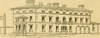 An illustration from An encyclopædia of cottage, farm, and villa architecture and furniture : containing numerous designs for dwellings from the cottage to the villa including farm houses, farmeries, and other agricultural buildings, several designs for country inns, public houses, and parochial schools, with the requisite fittings-up fixtures and furniture ; and appropriate offices, gardens and garden scenery ; each design accompanied by analytical and critical marks illustrative of the principles of archtiectural science and taste on whihc it is composed (1836)