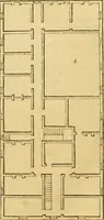 An illustration from An encyclopædia of cottage, farm, and villa architecture and furniture : containing numerous designs for dwellings from the cottage to the villa including farm houses, farmeries, and other agricultural buildings, several designs for country inns, public houses, and parochial schools, with the requisite fittings-up fixtures and furniture ; and appropriate offices, gardens and garden scenery ; each design accompanied by analytical and critical marks illustrative of the principles of archtiectural science and taste on whihc it is composed (1836)