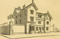 An illustration from An encyclopædia of cottage, farm, and villa architecture and furniture : containing numerous designs for dwellings from the cottage to the villa including farm houses, farmeries, and other agricultural buildings, several designs for country inns, public houses, and parochial schools, with the requisite fittings-up fixtures and furniture ; and appropriate offices, gardens and garden scenery ; each design accompanied by analytical and critical marks illustrative of the principles of archtiectural science and taste on whihc it is composed (1836)