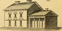 An illustration from An encyclopædia of cottage, farm, and villa architecture and furniture : containing numerous designs for dwellings from the cottage to the villa including farm houses, farmeries, and other agricultural buildings, several designs for country inns, public houses, and parochial schools, with the requisite fittings-up fixtures and furniture ; and appropriate offices, gardens and garden scenery ; each design accompanied by analytical and critical marks illustrative of the principles of archtiectural science and taste on whihc it is composed (1836)