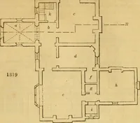 An illustration from An encyclopædia of cottage, farm, and villa architecture and furniture : containing numerous designs for dwellings from the cottage to the villa including farm houses, farmeries, and other agricultural buildings, several designs for country inns, public houses, and parochial schools, with the requisite fittings-up fixtures and furniture ; and appropriate offices, gardens and garden scenery ; each design accompanied by analytical and critical marks illustrative of the principles of archtiectural science and taste on whihc it is composed (1836)