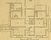 An illustration from An encyclopædia of cottage, farm, and villa architecture and furniture : containing numerous designs for dwellings from the cottage to the villa including farm houses, farmeries, and other agricultural buildings, several designs for country inns, public houses, and parochial schools, with the requisite fittings-up fixtures and furniture ; and appropriate offices, gardens and garden scenery ; each design accompanied by analytical and critical marks illustrative of the principles of archtiectural science and taste on whihc it is composed (1836)