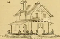 Picture 51 of 1377 from An encyclopædia of cottage, farm, and villa architecture and furniture : containing numerous designs for dwellings from the cottage to the villa including farm houses, farmeries, and other agricultural buildings, several designs for country inns, public houses, and parochial schools, with the requisite fittings-up fixtures and furniture ; and appropriate offices, gardens and garden scenery ; each design accompanied by analytical and critical marks illustrative of the principles of archtiectural science and taste on whihc it is composed (1836), leaf 74