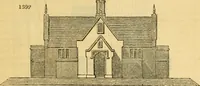 An illustration from An encyclopædia of cottage, farm, and villa architecture and furniture : containing numerous designs for dwellings from the cottage to the villa including farm houses, farmeries, and other agricultural buildings, several designs for country inns, public houses, and parochial schools, with the requisite fittings-up fixtures and furniture ; and appropriate offices, gardens and garden scenery ; each design accompanied by analytical and critical marks illustrative of the principles of archtiectural science and taste on whihc it is composed (1836)