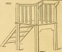An illustration from An encyclopædia of cottage, farm, and villa architecture and furniture : containing numerous designs for dwellings from the cottage to the villa including farm houses, farmeries, and other agricultural buildings, several designs for country inns, public houses, and parochial schools, with the requisite fittings-up fixtures and furniture ; and appropriate offices, gardens and garden scenery ; each design accompanied by analytical and critical marks illustrative of the principles of archtiectural science and taste on whihc it is composed (1836)