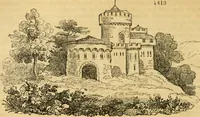 An illustration from An encyclopædia of cottage, farm, and villa architecture and furniture : containing numerous designs for dwellings from the cottage to the villa including farm houses, farmeries, and other agricultural buildings, several designs for country inns, public houses, and parochial schools, with the requisite fittings-up fixtures and furniture ; and appropriate offices, gardens and garden scenery ; each design accompanied by analytical and critical marks illustrative of the principles of archtiectural science and taste on whihc it is composed (1836)