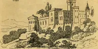 An illustration from An encyclopædia of cottage, farm, and villa architecture and furniture : containing numerous designs for dwellings from the cottage to the villa including farm houses, farmeries, and other agricultural buildings, several designs for country inns, public houses, and parochial schools, with the requisite fittings-up fixtures and furniture ; and appropriate offices, gardens and garden scenery ; each design accompanied by analytical and critical marks illustrative of the principles of archtiectural science and taste on whihc it is composed (1836)