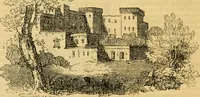An illustration from An encyclopædia of cottage, farm, and villa architecture and furniture : containing numerous designs for dwellings from the cottage to the villa including farm houses, farmeries, and other agricultural buildings, several designs for country inns, public houses, and parochial schools, with the requisite fittings-up fixtures and furniture ; and appropriate offices, gardens and garden scenery ; each design accompanied by analytical and critical marks illustrative of the principles of archtiectural science and taste on whihc it is composed (1836)