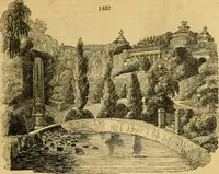 An illustration from An encyclopædia of cottage, farm, and villa architecture and furniture : containing numerous designs for dwellings from the cottage to the villa including farm houses, farmeries, and other agricultural buildings, several designs for country inns, public houses, and parochial schools, with the requisite fittings-up fixtures and furniture ; and appropriate offices, gardens and garden scenery ; each design accompanied by analytical and critical marks illustrative of the principles of archtiectural science and taste on whihc it is composed (1836)