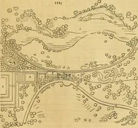 An illustration from An encyclopædia of cottage, farm, and villa architecture and furniture : containing numerous designs for dwellings from the cottage to the villa including farm houses, farmeries, and other agricultural buildings, several designs for country inns, public houses, and parochial schools, with the requisite fittings-up fixtures and furniture ; and appropriate offices, gardens and garden scenery ; each design accompanied by analytical and critical marks illustrative of the principles of archtiectural science and taste on whihc it is composed (1836)