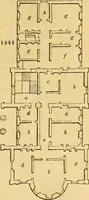 An illustration from An encyclopædia of cottage, farm, and villa architecture and furniture : containing numerous designs for dwellings from the cottage to the villa including farm houses, farmeries, and other agricultural buildings, several designs for country inns, public houses, and parochial schools, with the requisite fittings-up fixtures and furniture ; and appropriate offices, gardens and garden scenery ; each design accompanied by analytical and critical marks illustrative of the principles of archtiectural science and taste on whihc it is composed (1836)