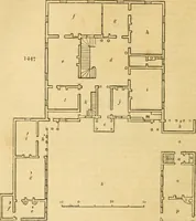 An illustration from An encyclopædia of cottage, farm, and villa architecture and furniture : containing numerous designs for dwellings from the cottage to the villa including farm houses, farmeries, and other agricultural buildings, several designs for country inns, public houses, and parochial schools, with the requisite fittings-up fixtures and furniture ; and appropriate offices, gardens and garden scenery ; each design accompanied by analytical and critical marks illustrative of the principles of archtiectural science and taste on whihc it is composed (1836)