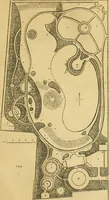 An illustration from An encyclopædia of cottage, farm, and villa architecture and furniture : containing numerous designs for dwellings from the cottage to the villa including farm houses, farmeries, and other agricultural buildings, several designs for country inns, public houses, and parochial schools, with the requisite fittings-up fixtures and furniture ; and appropriate offices, gardens and garden scenery ; each design accompanied by analytical and critical marks illustrative of the principles of archtiectural science and taste on whihc it is composed (1836)