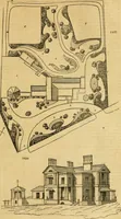 An illustration from An encyclopædia of cottage, farm, and villa architecture and furniture : containing numerous designs for dwellings from the cottage to the villa including farm houses, farmeries, and other agricultural buildings, several designs for country inns, public houses, and parochial schools, with the requisite fittings-up fixtures and furniture ; and appropriate offices, gardens and garden scenery ; each design accompanied by analytical and critical marks illustrative of the principles of archtiectural science and taste on whihc it is composed (1836)