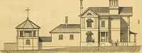 An illustration from An encyclopædia of cottage, farm, and villa architecture and furniture : containing numerous designs for dwellings from the cottage to the villa including farm houses, farmeries, and other agricultural buildings, several designs for country inns, public houses, and parochial schools, with the requisite fittings-up fixtures and furniture ; and appropriate offices, gardens and garden scenery ; each design accompanied by analytical and critical marks illustrative of the principles of archtiectural science and taste on whihc it is composed (1836)
